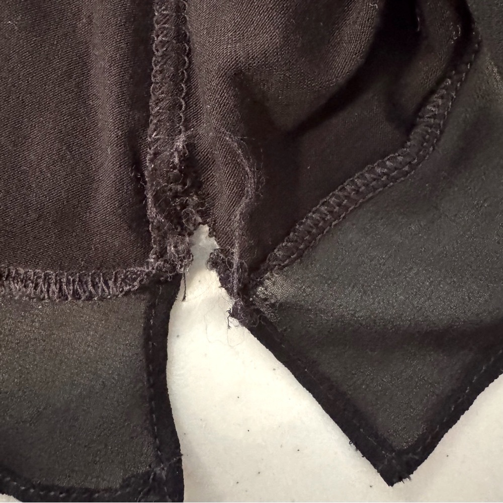 White House Black Market Hooded Lace-Up Pullover Sweater Black Gold Threads XL - Picture 12 of 13